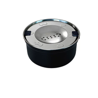 NicePets Schwimmende Haustier-Wasserschüssel aus 304 Edelstahl |   Anti-Spritz-Staubschutz mit Design gegen nassen Mund |   1,2L 3,2L Trinknapf für Hunde und Katzen