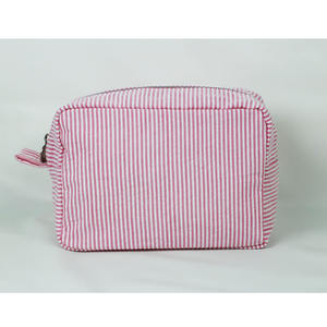 Custom Letter Pattern Canvas Embroidered Cosmetic <b>Bag</b> with Zipper Closure for <b>Travel</b> Toiletries Storage - Product Image 1