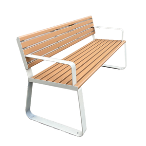 Banco Metálico Moderno para Exteriores, Resistente a los Rayos UV y a la Corrosión, para Parques y Jardines, Acabado Duradero, Soporte CAD para Supermercados - Product Image 6