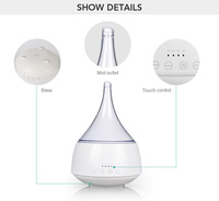 Diffuseur à ultrasons décoratif pour la maison diffuseur d'arôme humidificateur d'air parfumé veilleuse diffuseur d'huile essentielle