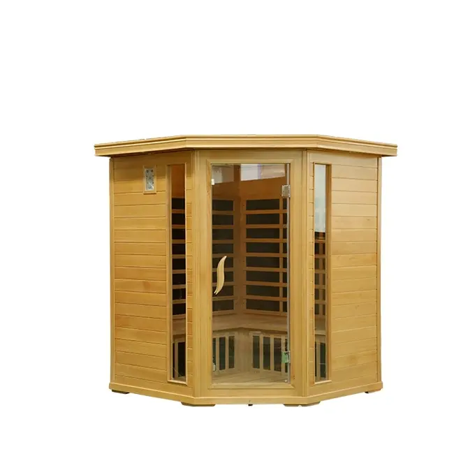 Best Sales 4person Use Infrared Sauna, 4-5 person Far infrared Corner Sauna