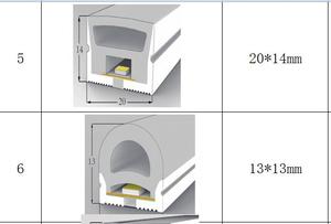 Silicone LED kênh cho DIY Led Neon dây dải ánh sáng, linh hoạt ống nhà ở hồ sơ, New LED Nhôm đùn thay thế - Product Image 3