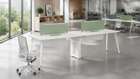 Système de bureau professionnel avec poste de travail modulaire et surface en MFC E0 pour espace de travail d'entreprise