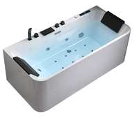 Baignoire de massage autoportante moderne de luxe avec drain, 12 jets, écologique, certifiée CE CUPC