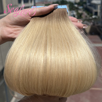 Extensions de cheveux humains à double trame adhésive en gros, couleur personnalisée, extensions de cheveux à bandes régulières