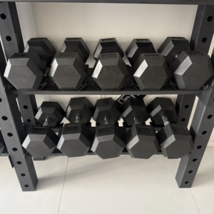 Haltères hexagonaux en caoutchouc noir en gros, écologiques, 1 <span class=keywords><strong>kg</strong></span>, à bas <span class=keywords><strong>prix</strong></span>, équipement de fitness pour la musculation - Product Image 5