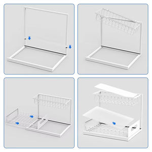 Fábrica de Guangdong, organizador personalizado <span class=keywords><strong>debajo</strong></span> <span class=keywords><strong>del</strong></span> fregadero, 2 niveles <span class=keywords><strong>debajo</strong></span> <span class=keywords><strong>del</strong></span> fregadero, organizador extraíble, organizador de baño de alambre de Metal <span class=keywords><strong>debajo</strong></span> <span class=keywords><strong>del</strong></span> fregadero - Product Image 4