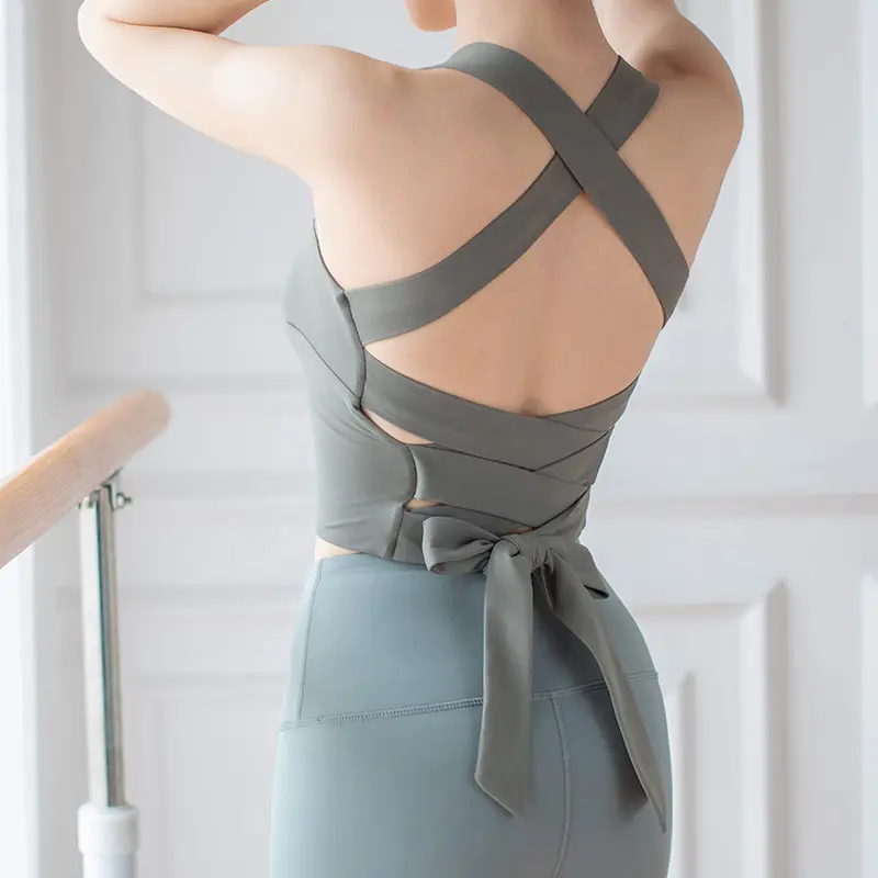Schlussverkauf Sport-Hussbh Damen Yoga-Hussbh Tops Front Reißverschluss Übergröße hohe Wirkung Fitness sexy Fitnessbekleidung