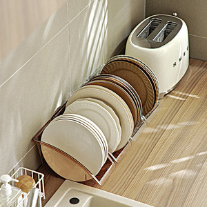 Kitchen <b>Dish</b> Rack Desktop Storage For Plates And Lids Multi Purpose No Installation Required - Product Image 4