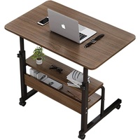 Bureau debout moderne pliable et réglable Bureau d'ordinateur simple et élévateur pour chevet portable avec bois et métal