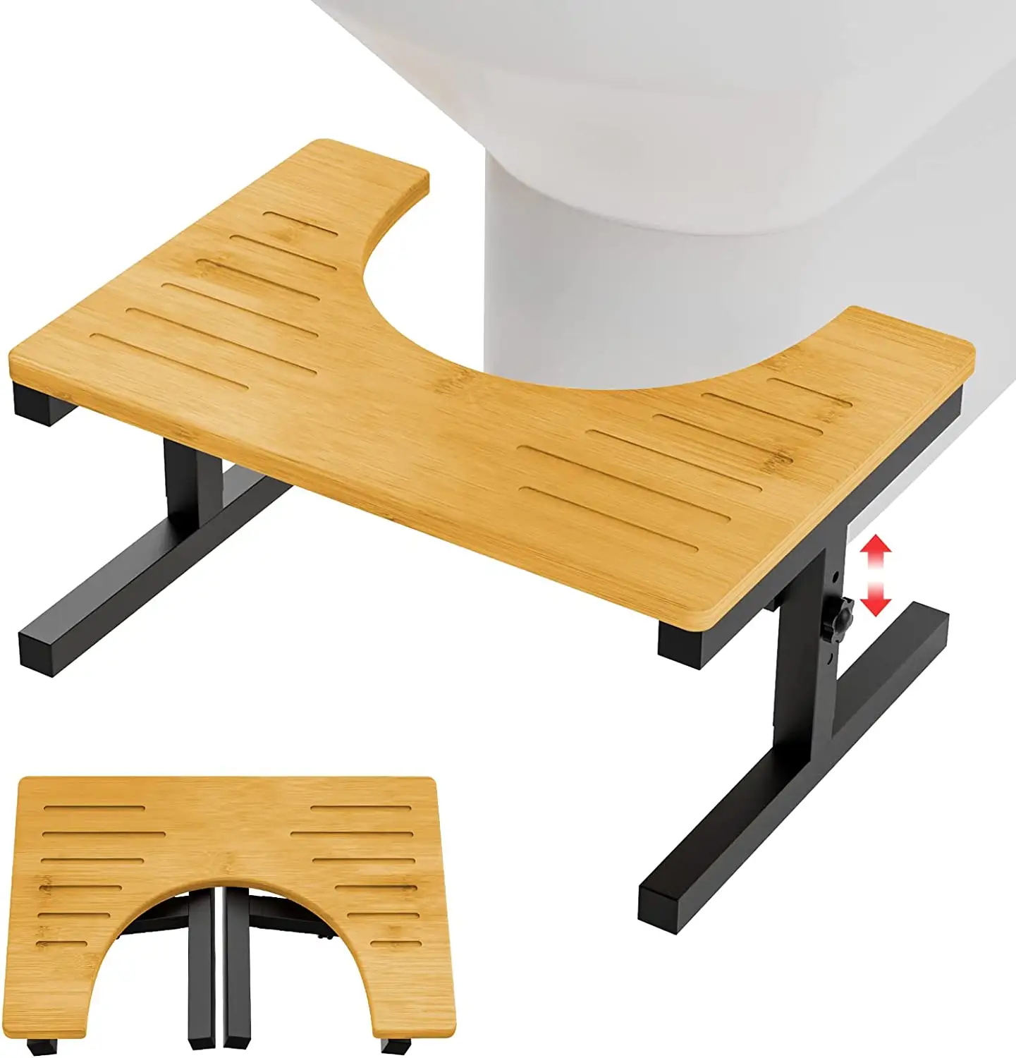 Bamboo Squatting Toilet Stool Foldable Potty Step stools for Adult