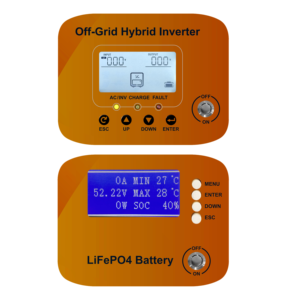 Inversor Híbrido Apilable Todo en Uno de 30 kWh con Batería de Litio LiFePO4, IP65, Comunicación CAN - Product Image 4