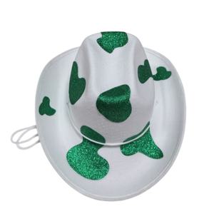 Sombrero Vaquero Personalizado con Estampado de Vaca Multicolor, Brillante, de Ala Ancha, Informal, para Disfraces, Halloween, Fiestas en la Granja - Product Image 4