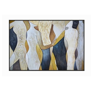 Peinture à l'huile abstraite peinte à la main par un artiste, sur toile, décoration murale moderne pour salon, hôtel, chambre à coucher, esthétique de la maison - Product Image 3