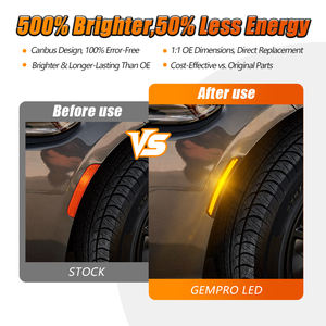 4 pezzi luci di posizione laterali del paraurti rosso fumé ambra per caricabatteria di 2015 2023 spia di posizione - Product Image 5