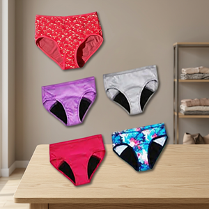 Culottes menstruelles sans bretelles en coton ASAP, confortables, respirantes, séchage rapide, shorts de yoga pour femmes et filles, sous-vêtements de règles - Product Image 4