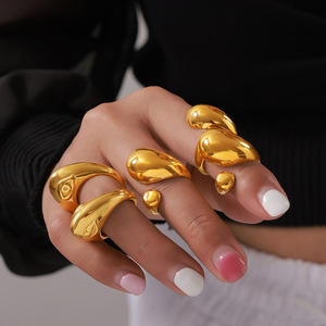 Anillo de dedo de acero inoxidable que no se decolora, anillo de joyería deslustrada, bisutería africana con descuento - Product Image 4