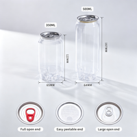 Boîte en plastique avec logo personnalisé et couvercle facile à ouvrir en PET pour conteneur personnalisé 500ml 1000ml 200ml 250ml 700ml 300ml 400ml 150ml 350ml 16oz