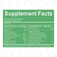 AegleWell Comprimés de Spiruline Haute Concentration - 500 mg par Comprimé, Supplément Superalimentaire Entièrement Naturel
