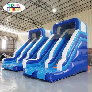 वाणिज्यिक आउटडोर inflatable पानी स्लाइड परिवार पिछवाड़े बच्चों बिक्री के लिए सूखी स्लाइड