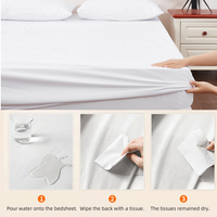 Drap-housse imperméable cinq côtés en tissu pongé, polyester multicolore pour chambre résidentielle, vente directe usine, personnalisable en gros