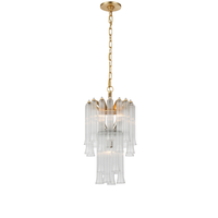 XZ moderno de lujo de cristal de cobre de cristal Led candelabro de techo accesorio de decoración interior para hoteles Villas pasillos luces colgantes