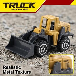 HTL Coche de Juguete de Metal Fundido a Presión, Vehículo de Construcción, Camión de Juguete a Escala 1/64, Mini Camión de Fricción, Coche de Juguete Deslizante para Niños - Product Image 3