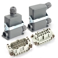 Connecteur industriel robuste BYLJQ HE-010/HE-012 en aluminium et laiton, 24P 32P, inserts de prise mâle/femelle
