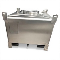 Réservoir IBC en acier inoxydable pour mélangeur agitateur à air comprimé 850L 1200L, pour le conditionnement de fluides, liquides, eau et huile