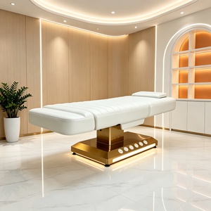 Cama de Belleza Eléctrica de 3 Motores, Reclinable de Cuero Premium para Tratamientos Faciales, Respaldo Ajustable en Altura, Cama para Pestañas con Función de Calefacción - Product Image 5