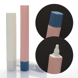 Vente en gros de tubes cosmétiques uniques en plastique personnalisés de 15 à 20 ml pour crème pour les yeux, brillant à lèvres, avec bouchon carré et tube souple et fin - Product Image 3