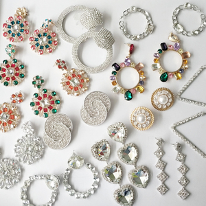 自由礼品豪华水晶耳环花式中国工厂整体销售 - Product Image 2