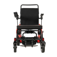 Fauteuils roulants électriques intelligents pliables de couleur rouge médicale 250w sans balais à commande à distance pour la physiothérapie