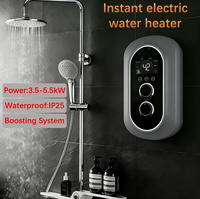 Chauffe-eau électrique mural sans réservoir avec pompe de surpression intégrée, température constante, usage domestique