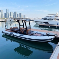 Bateau pneumatique rigide (RIB) en aluminium, bateau de sport gonflable de 8,1 mètres, équipement nautique certifié CE, personnalisable