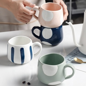 Tasse de vaisselle en céramique à motif pointu, Style nordique, avec logo personnalisé, tasse à café ou thé pour Couple, mignon - Product Image 2