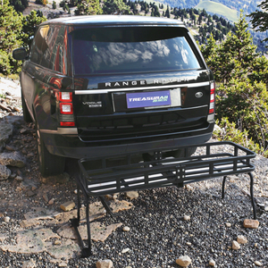 Porte-bagages en fer robuste monté sur l'attelage arrière Plateau <span class=keywords><strong>de</strong></span> <span class=keywords><strong>toit</strong></span> <span class=keywords><strong>de</strong></span> voiture Porte-vélo Panier à bagages avec une capacité <span class=keywords><strong>de</strong></span> 150kg pour les bagages <span class=keywords><strong>de</strong></span> voiture - Product Image 6