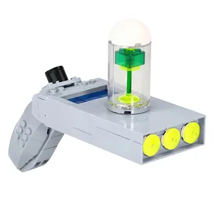 GoldMoc Rick & Morty Portal Gun Building Blocks Set Cartoon Anime Toy Full Gobricks MOC GoldMoc Compatible with brands