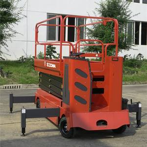 SOCMA 2000kg Kapazität Elektrische hydraulische Hubarbe its bühne Station 9m Höhe Scheren bühne mit Kettens ch linge für Einzelhandel hotels - Product Image 5