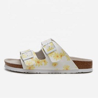 Sandales d'extérieur pour filles, avec bretelles à boucles, imprimé marguerites, douces, mousse à mémoire de forme, été,
