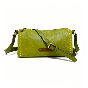 Sac bandoulière rétro cylindrique, sac à bandoulière vert avec rivets décoratifs et fermeture éclair, sac à main décontracté quotidien avec sangle réglable - Product Image 1