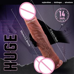 Online Satıcılar İçin 14 İnç Yapay <span class=keywords><strong>Penis</strong></span> Büyük Gerçekçi Yapay <span class=keywords><strong>Penis</strong></span> Kadınlar İçin Büyük Gerçekçi Silikon Yapay <span class=keywords><strong>Penis</strong></span> Vibratör En İyi Orgazm - Product Image 1