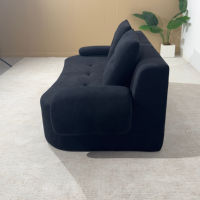 Canapé compact Cozy Corner sous emballage sous vide, canapé sans armature avec tissu en microfibre doux, siège de salon pour la détente