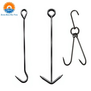 Crochets de boucher de haute qualité, divers types, personnalisables pour abattoirs, boucheries <span class=keywords><strong>et</strong></span> systèmes de rails à viande - Product Image 1