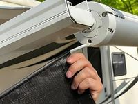 Auvent rétractable facile à installer pour camping-car, pare-soleil en maille PVC, filet pare-soleil, abri extérieur pour caravane, camping-car
