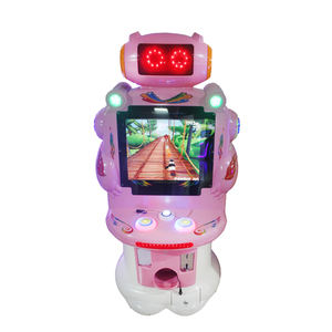 Machine d'arcade de parkour pour enfants, jeu à monnayeur avec <span class=keywords><strong>robot</strong></span> rose Pat Pat Fun et éclairage LED pour FEC ou supermarché - Product Image 2