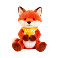 Jouet en peluche doux personnalisé avec logo, renard, singe, pingouin, ours avec bandana, cadeau promotionnel idéal pour les événements