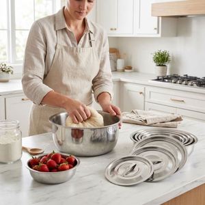 Hot Sale Modern Design 5-Piece Stainless Steel Cookware <b>Set</b> Induction Bottom <b>Pans</b> Non-Stick Dishwasher Safe Low Price - Product Image 1