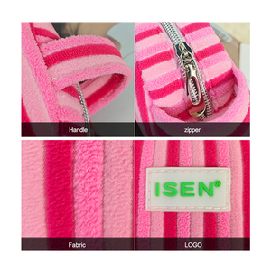 Bolsa de Maquillaje Cosmética Multicolor de Pana con Cierre Personalizado de <span class=keywords><strong>Isen</strong></span> Fashion, Plegable, Multifuncional, de Gran Capacidad, Portátil, para Viaje - Product Image 3