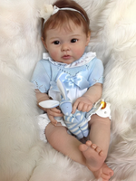 Muñeca de Peluche Reborn Force, Muñeca de Vinilo de Alta Simulación, Cuerpo Completo, Bebé, Alta Calidad, Regalo para Niñas Activas